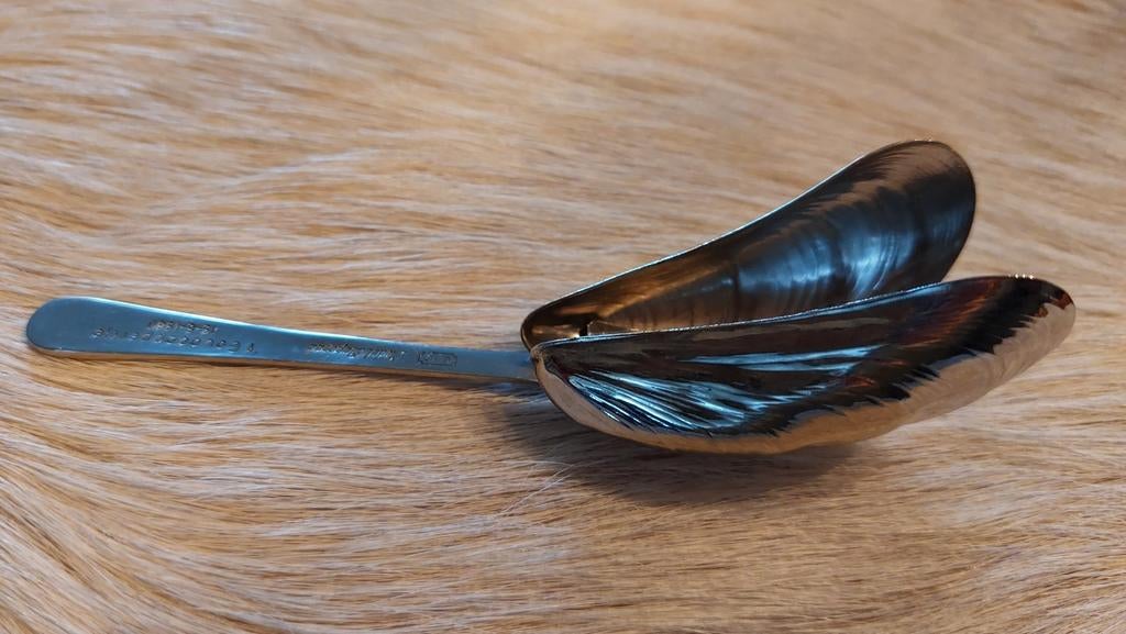 Mosselcouvert, verzilverd van juwelier het gouddoppertje, Ophalen of Verzenden
