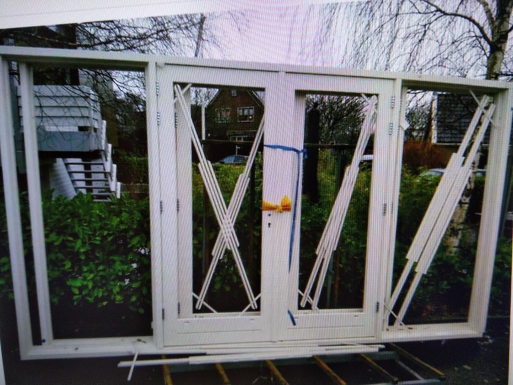 2 x kozijn met dubbele tuindeuren