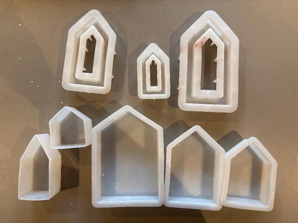 Siliconen mallen voor gietgips huis vormen - DIY projecten, Verzenden, Gebruikt, Overige typen