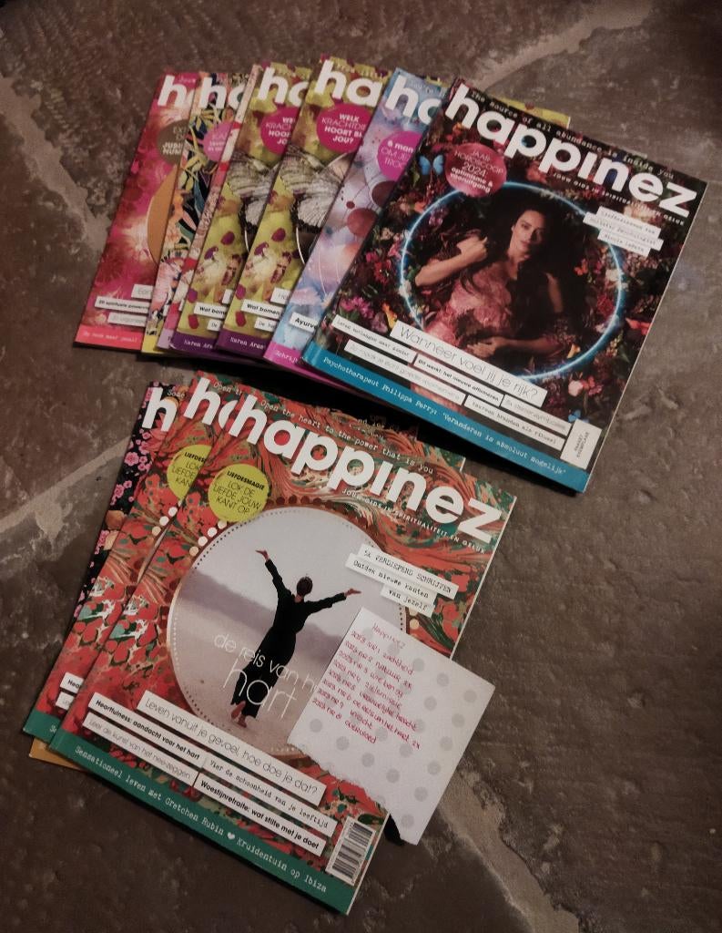 Tijdschriften Happinez Jaar 2023, Boeken, Tijdschriften en Kranten, Ophalen of Verzenden, Zo goed als nieuw, Lichaam en Geest