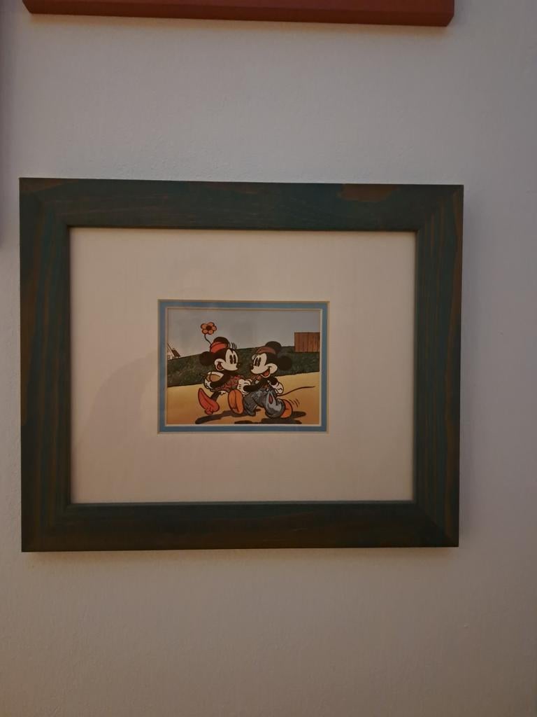 Mickey & Minnie Mouse Prent in Lijst - Disney Parijs, Antiek en Kunst, Kunst | Tekeningen en Foto's, Ophalen