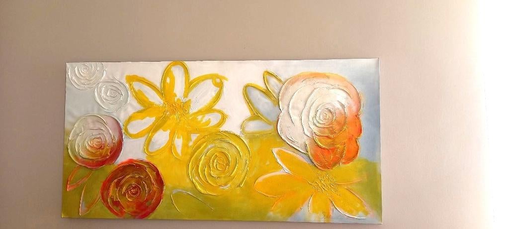 Sabine Kleiren - prachtig olieverf doek 140 x 70 x 4 cm, Ophalen