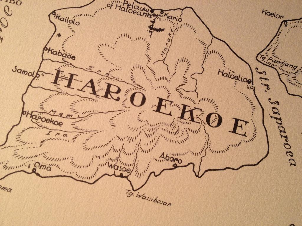 Kaart Ambon de Oeliasergroep Haroekoe, Saparoea, Noesalaoet., Overige gebieden, Ophalen of Verzenden, 1800 tot 2000, Landkaart