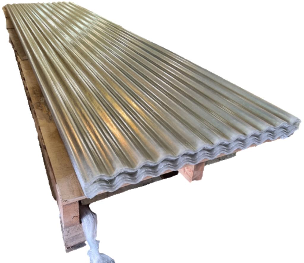 Polyester golfplaten lichtdoorlatend € 10,- per m2 incl. btw, Doe-het-zelf en Verbouw, Dakpannen en Dakbedekking, Ophalen, Steen of Klei