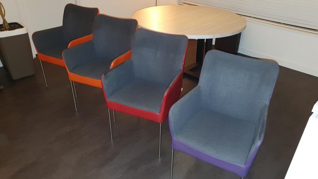 Bert Plantagie Spargo Eetkamerstoelen - Set van 4, Huis en Inrichting, Ophalen, Overige kleuren, Leer, Zo goed als nieuw