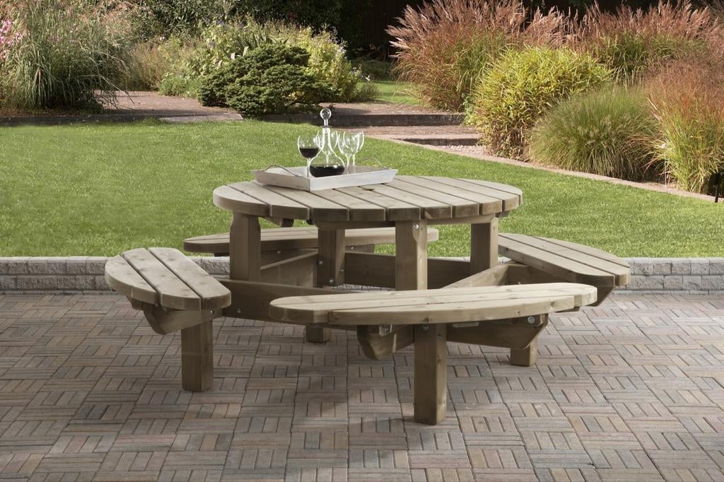 Picknicktafel rond ,210cm, Ophalen, Nieuw, Rond