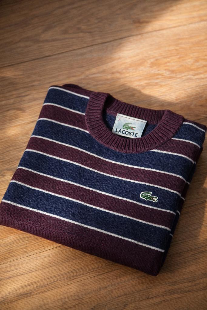 Lacoste Vintage Sweater - Maat L, Verzenden, Zo goed als nieuw, Maat 52/54 (L), Blauw