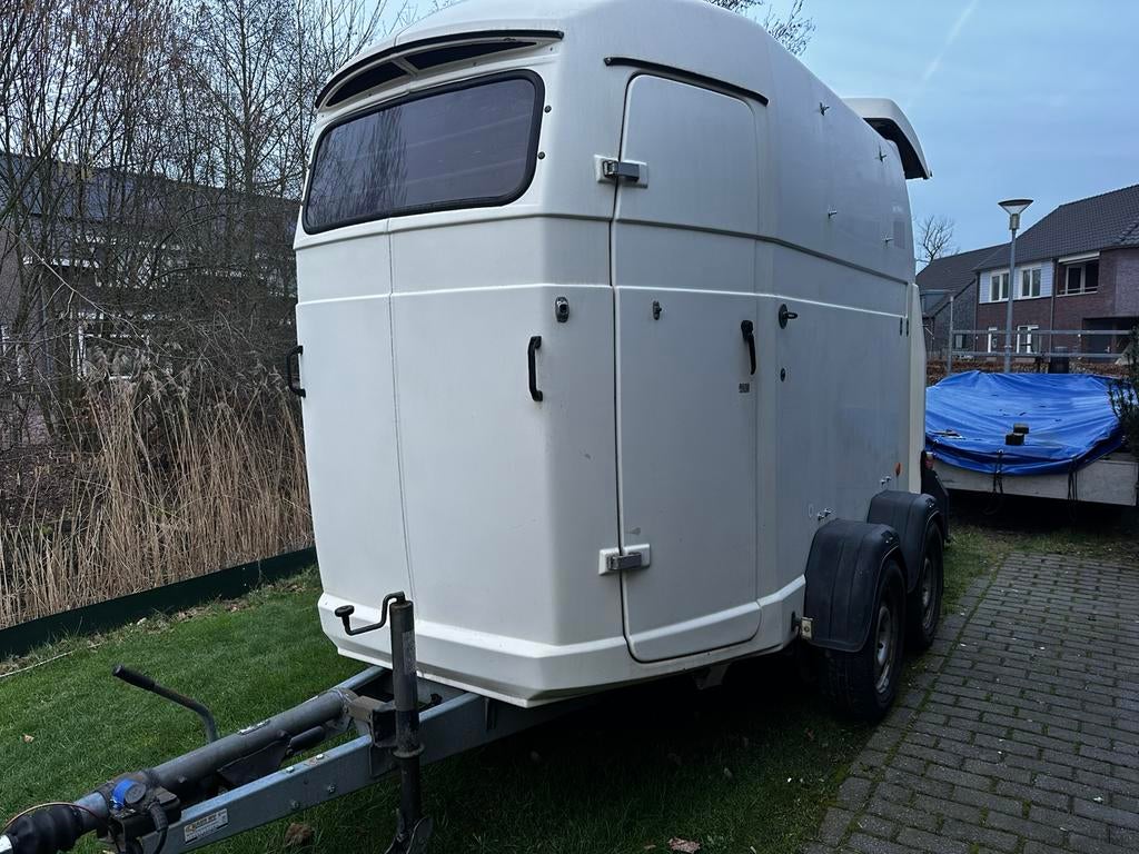 Westfalia 2 paards trailer-materiaalwagen, Doe-het-zelf en Verbouw, Transportwagens, 100 liter of meer, Ophalen, Gebruikt, Overige typen