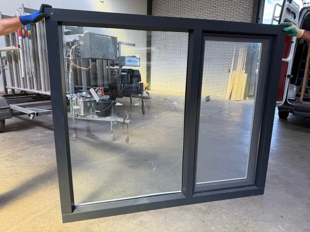 Nieuw Schüco Kunststof Kozijn HR++ Glas - 1870x1580mm, Ophalen, Kunststof, Raamkozijn, Nieuw