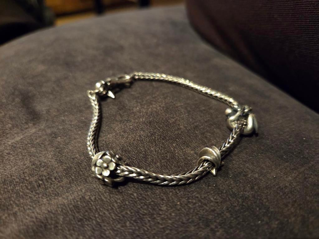 Trollbeads Armband met Bedels - Limited Edition, Ophalen of Verzenden, Zo goed als nieuw, Met bedels of kralen, Zilver
