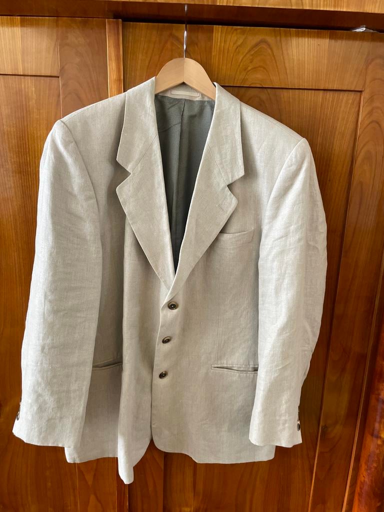 Mills Brothers Linnen Zomerjasje Maat 54, Kleding | Heren, Ophalen of Verzenden, Zo goed als nieuw, Maat 52/54 (L), Beige