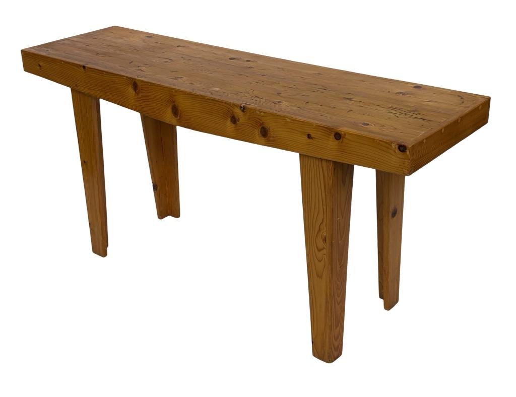 Vintage pinewood sidetable jaren 60 handgemaakt bijzettafel, Gebruikt, Vintage, Overige houtsoorten, Vintage