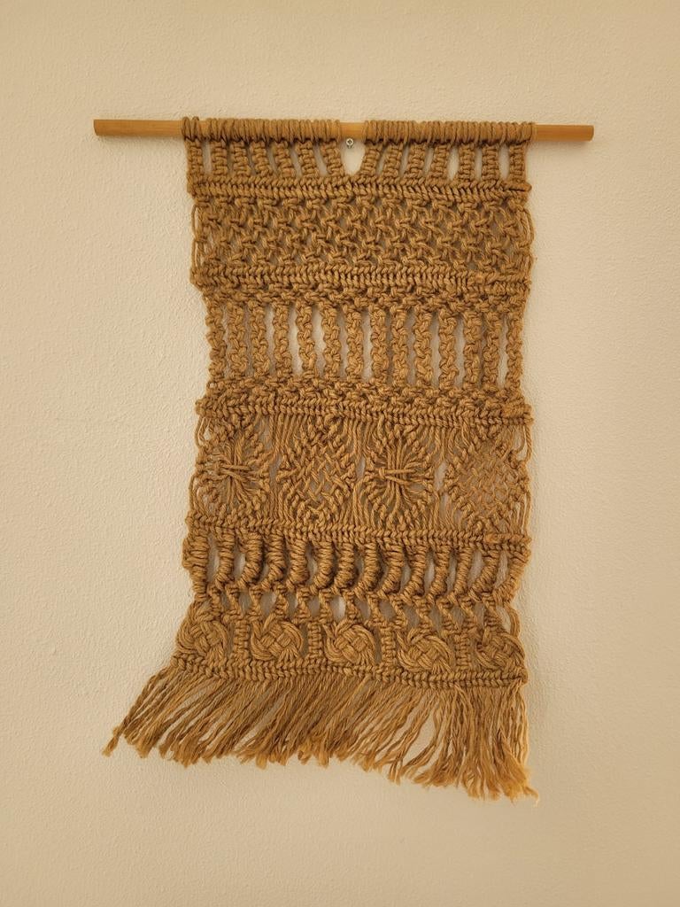 Macrame wandkleed H 57 x B 32 cm, Wandkleed, 32 cm, Ophalen of Verzenden, Zo goed als nieuw