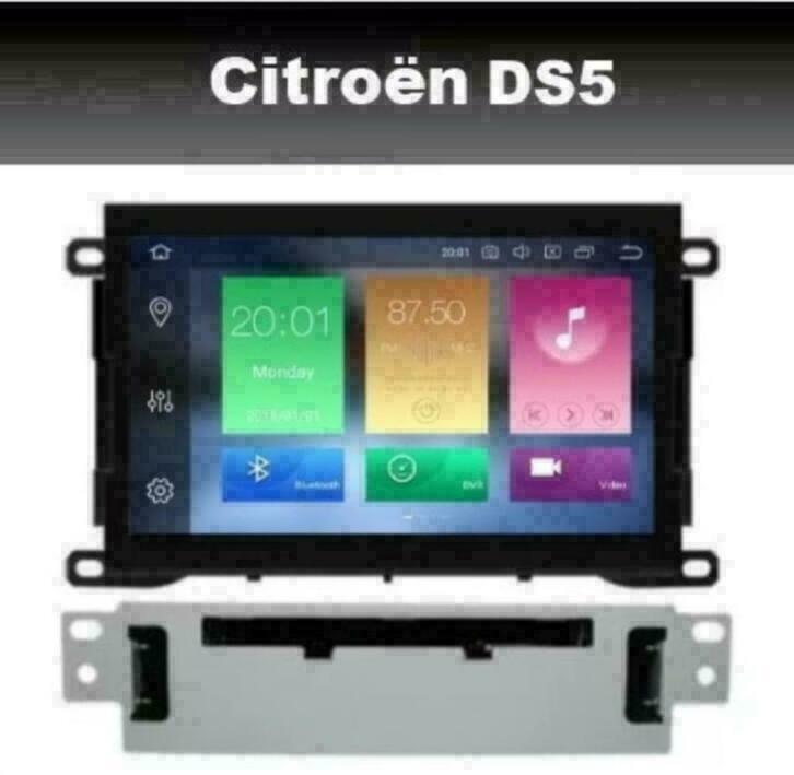 Citroen DS5 radio navigatie android 10 wifi dab+ bluetooth, Auto diversen, Autoradio's, Nieuw, Ophalen