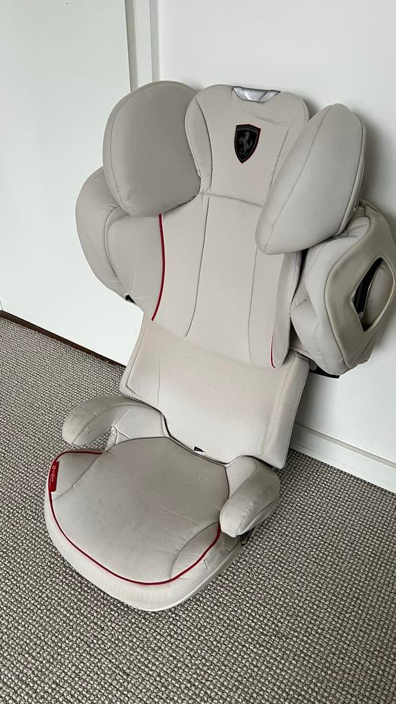 Autostoel 3-12 jaar CYBEX Solution Z-fix silvergrey Ferrari, Autogordel of Isofix, Gebruikt, 15 t/m 36 kg, Verstelbare rugleuning