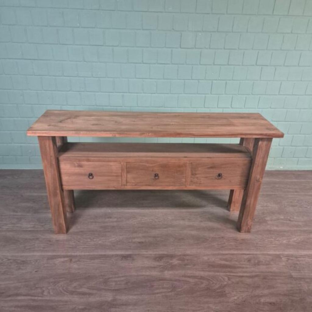 Sidetable Teak 1,50 m 27687, Huis en Inrichting, 100 tot 150 cm, Teakhout, Nieuw, Ophalen of Verzenden