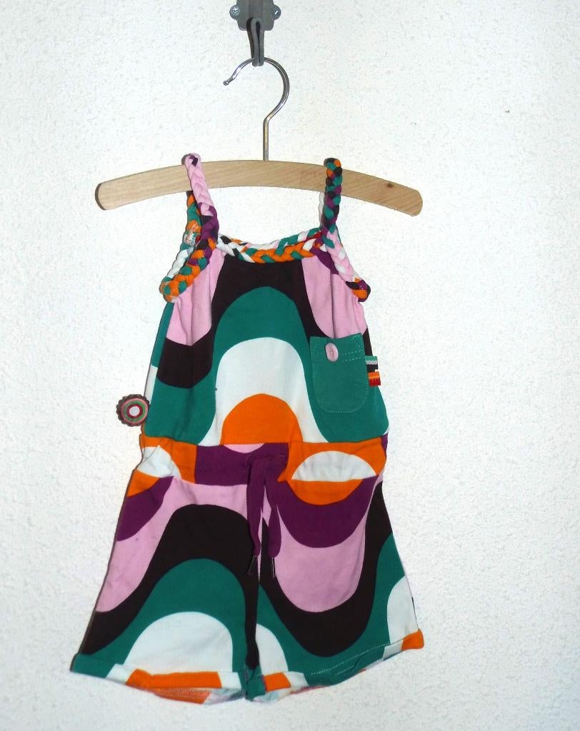 aparte 4 Funky Flavours salopette broek short maat 62 - 68, Broekje, Meisje, Ophalen of Verzenden, Zo goed als nieuw