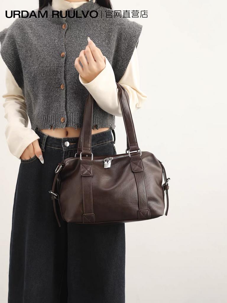 Bruine Leren Handtas - Stijlvol & Ruim - Nieuw!, Sieraden, Tassen en Uiterlijk, Tassen | Damestassen, Nieuw, Handtas, Bruin, Ophalen of Verzenden
