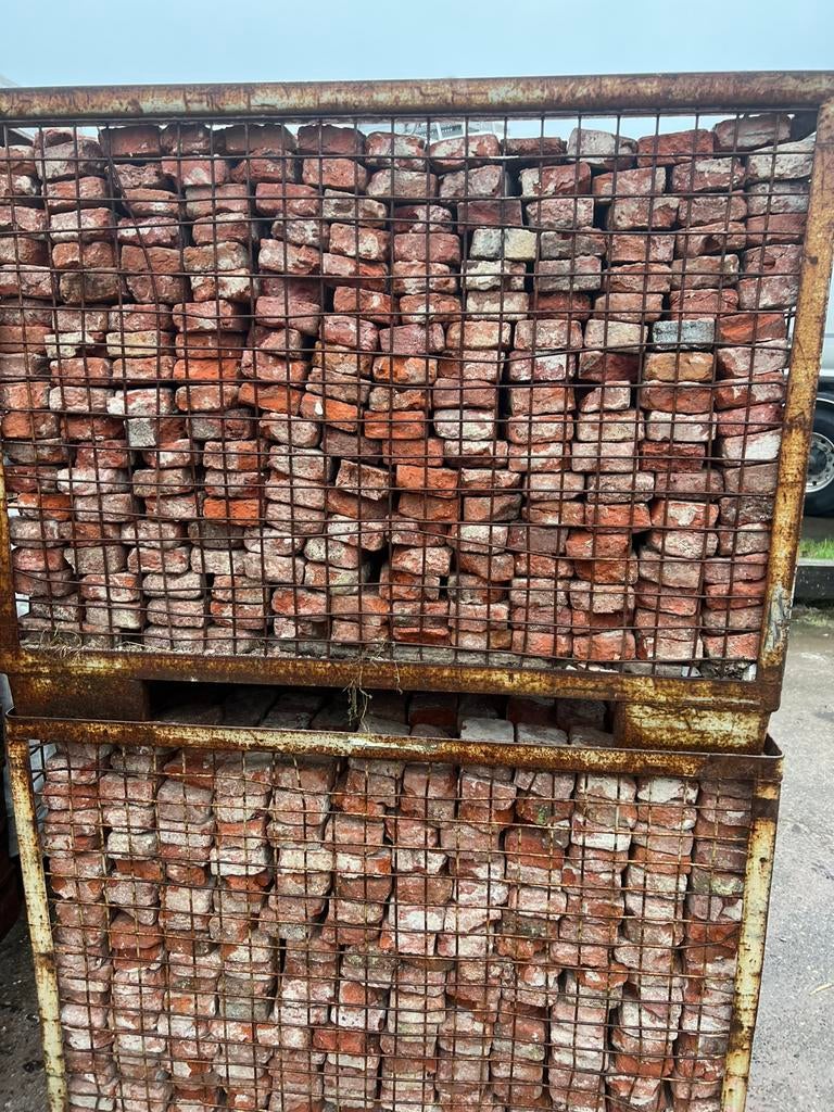 Antieke rode bruine rijntjes 8.500 Hollands ca 17-18x4!, Ophalen of Verzenden, Zo goed als nieuw, Bakstenen