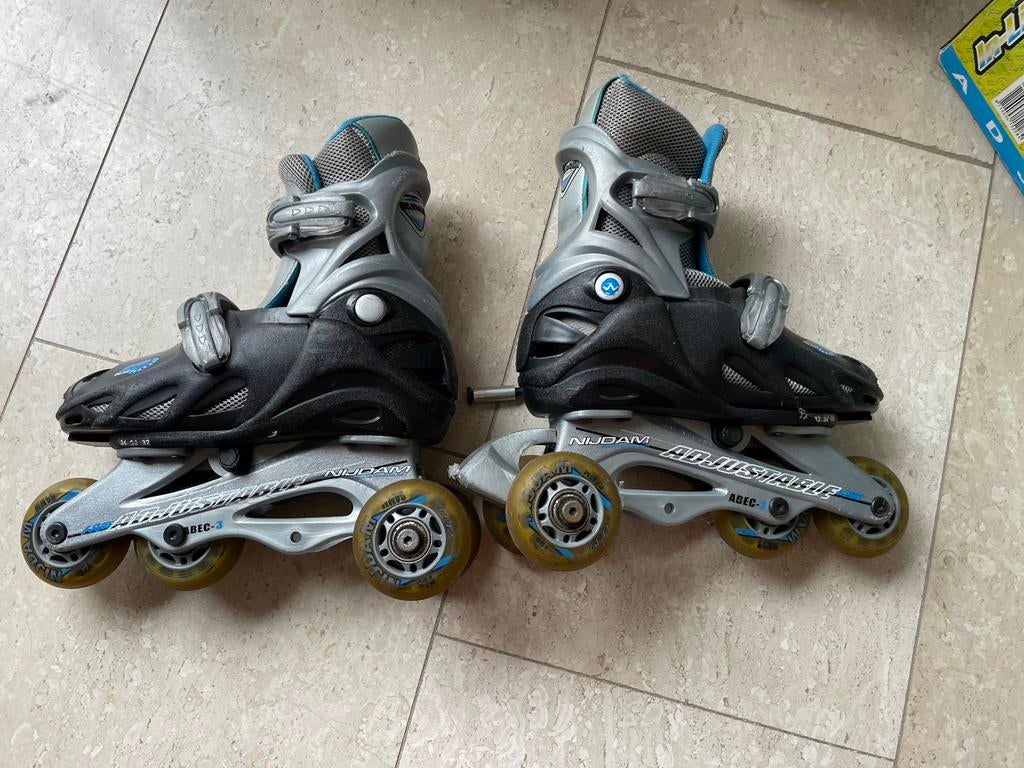 Nijdam junior inline quad skates mt 32-35, Ophalen of Verzenden, Gebruikt