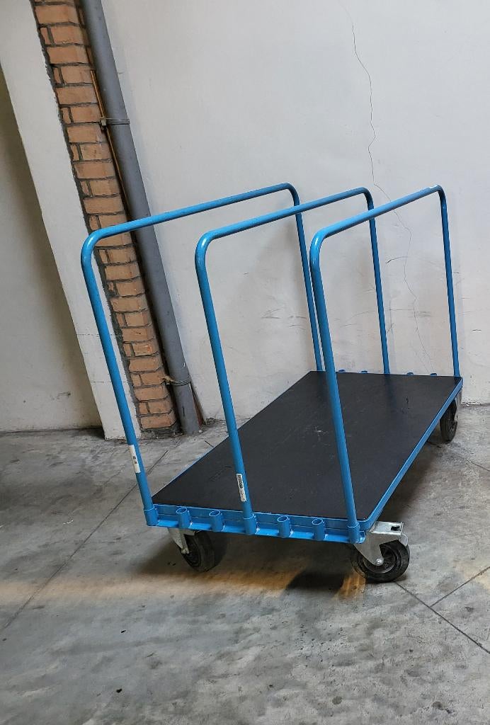 eurokraft pro Platentransportwagen met 3 beugels 125x80, Doe-het-zelf en Verbouw, 100 liter of meer, Ophalen of Verzenden, Gebruikt