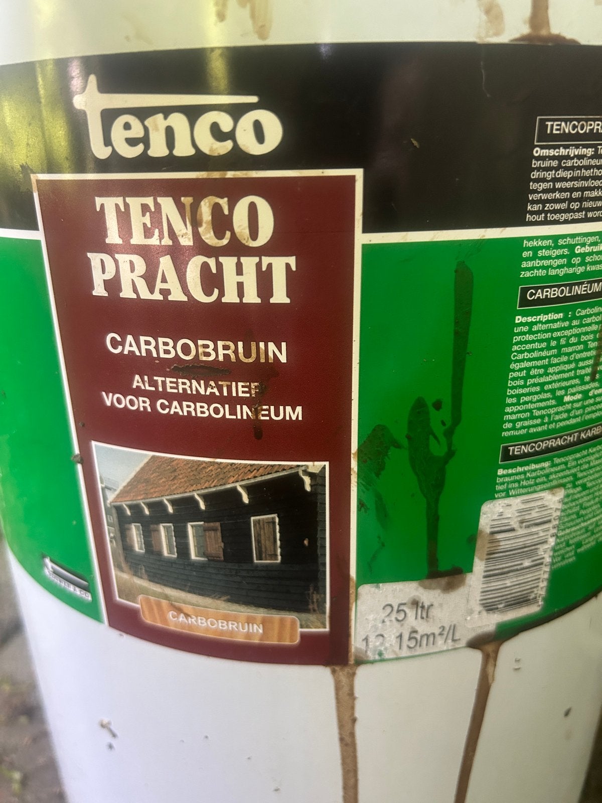Tenco Pracht Carbobruin - 25 liter, Ophalen, Gebruikt, Bruin, Beits