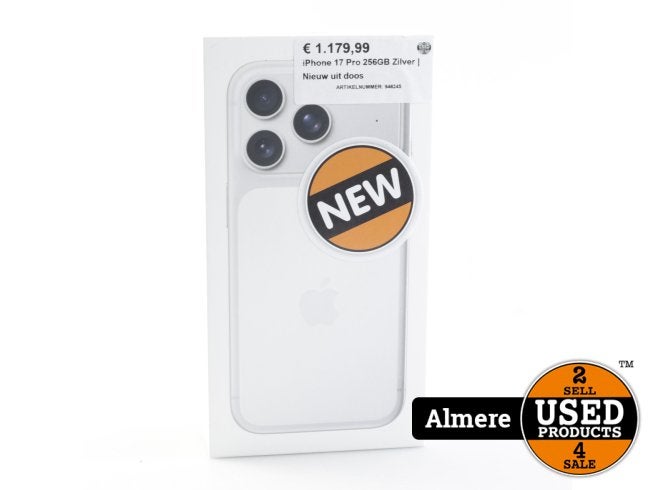 iPhone 17 Pro 256GB Zilver | Nieuw uit doos