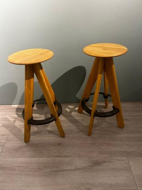 Barkruk Design Tom Dix, Huis en Inrichting, Ophalen, Met voetsteun, 60 tot 90 cm, Zo goed als nieuw