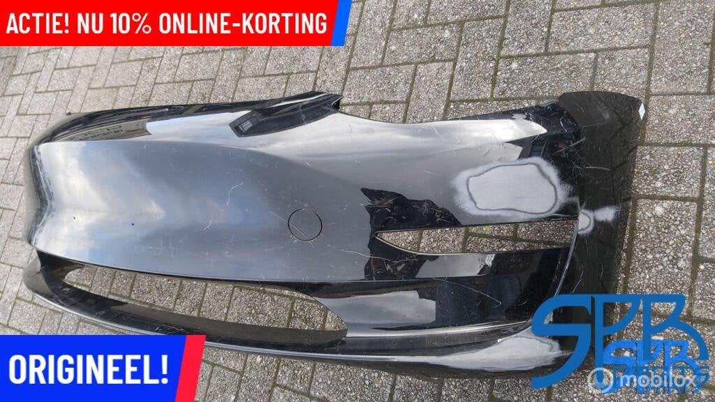 Voorbumper TESLA MODEL 3 III VOOR BUMPER 108416800F GEEN PDC, Gebruikt, Voor, Ophalen of Verzenden, Tesla