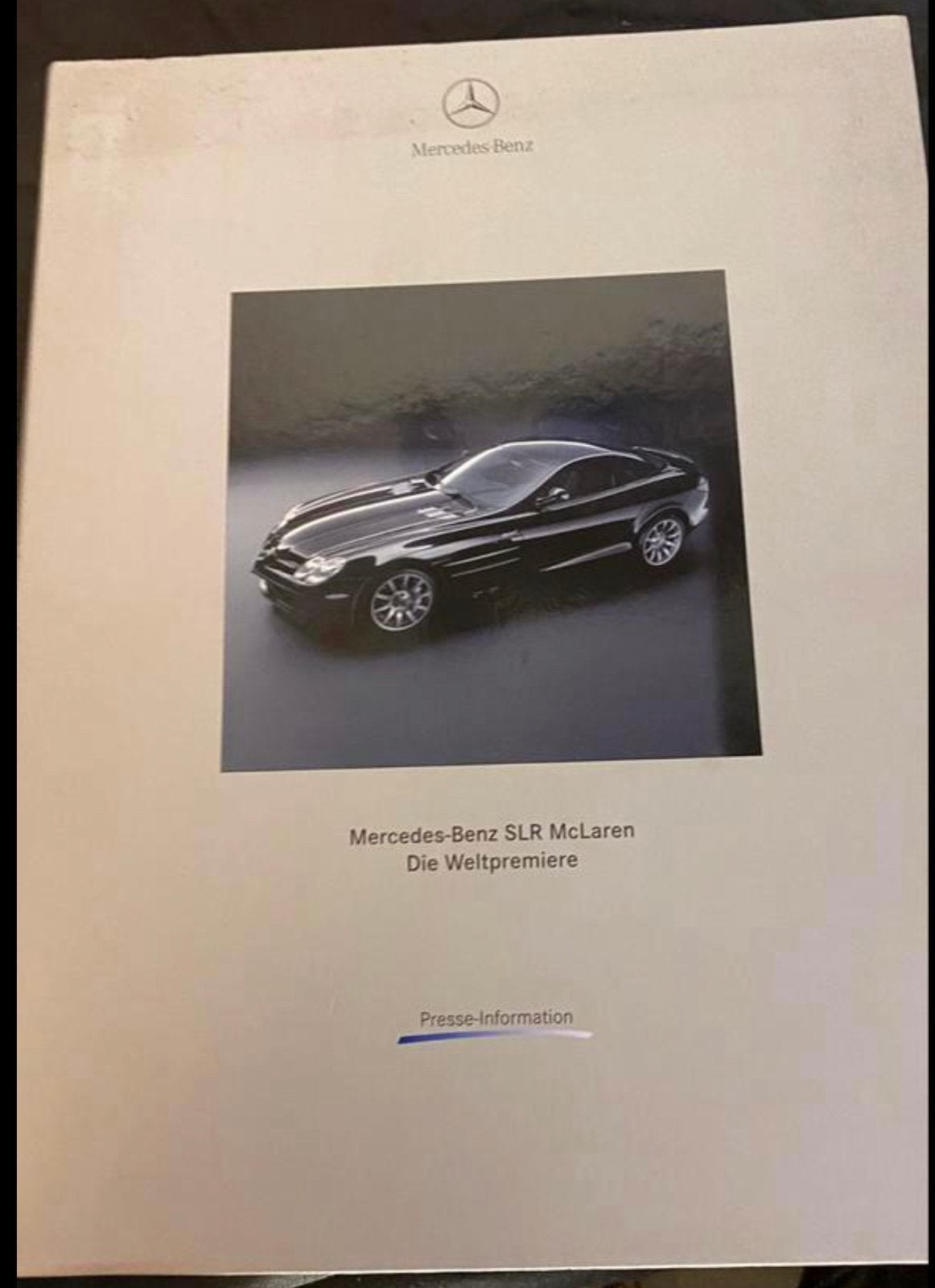 Zeldzame Persmap wereldpremière Mercedes SLR McLaren, Ophalen of Verzenden, Nieuw, Mercedes