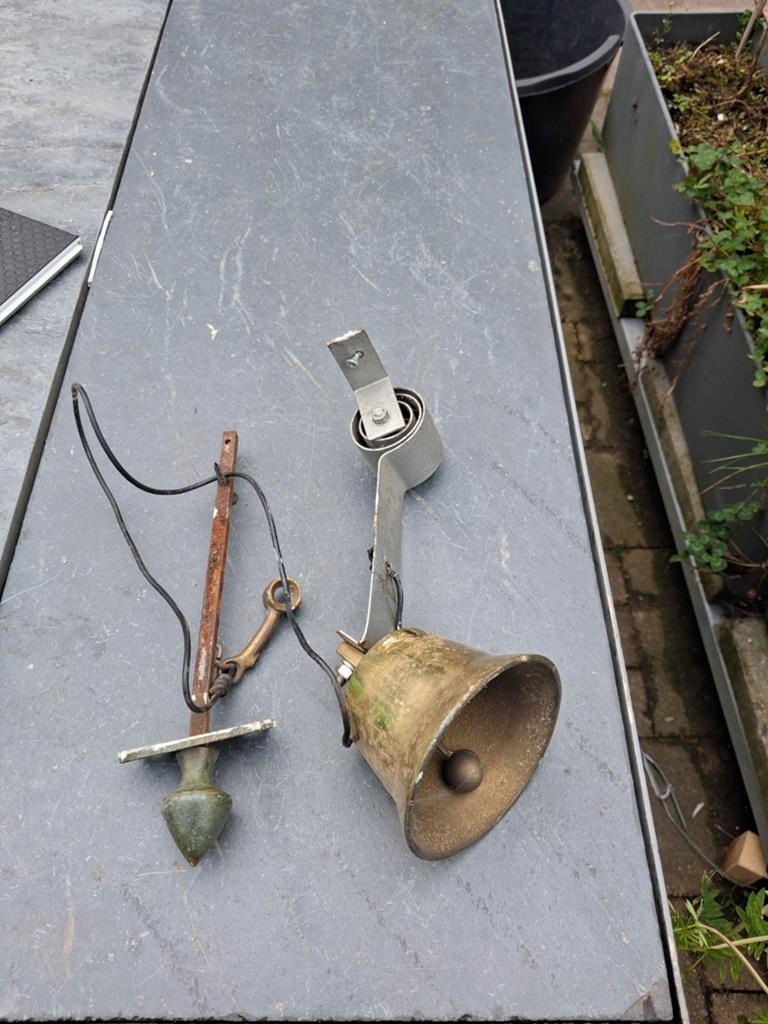 Deurbel met trekknop trekbel, Antiek en Kunst, Ophalen of Verzenden
