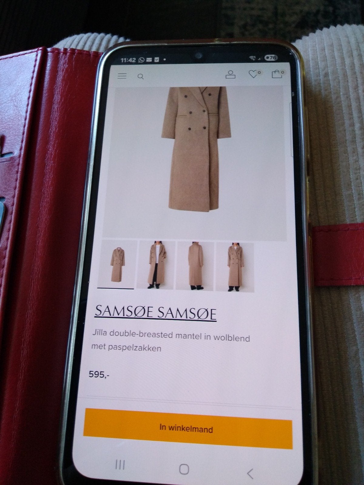 nieuwe wollen winterjas Samsoe., Ophalen of Verzenden, Zo goed als nieuw, Overige typen