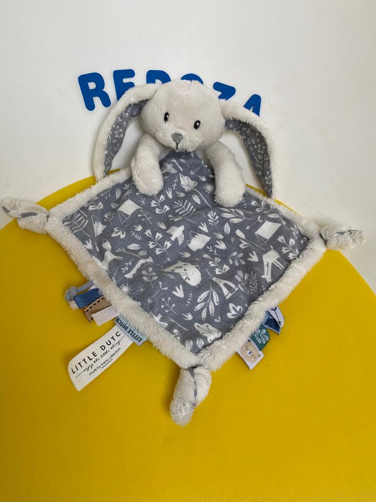 613 little dutch doekje konijn wit blauw, Kinderen en Baby's, Ophalen of Verzenden, Zo goed als nieuw, Konijn
