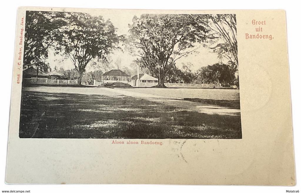 Aloon Aloon Bandoeng, Nederlands-Indië 1906, Verzenden, Voor 1920, Gelopen, Buiten Europa