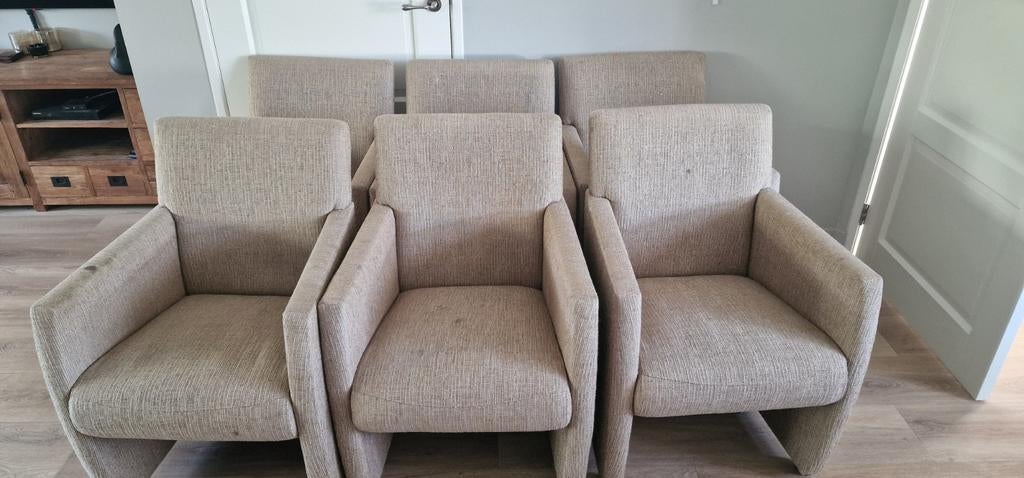 6 eetkamerstoelen, Huis en Inrichting, Tafels | Eettafels, Ophalen, Overige materialen, Gebruikt, 50 tot 100 cm