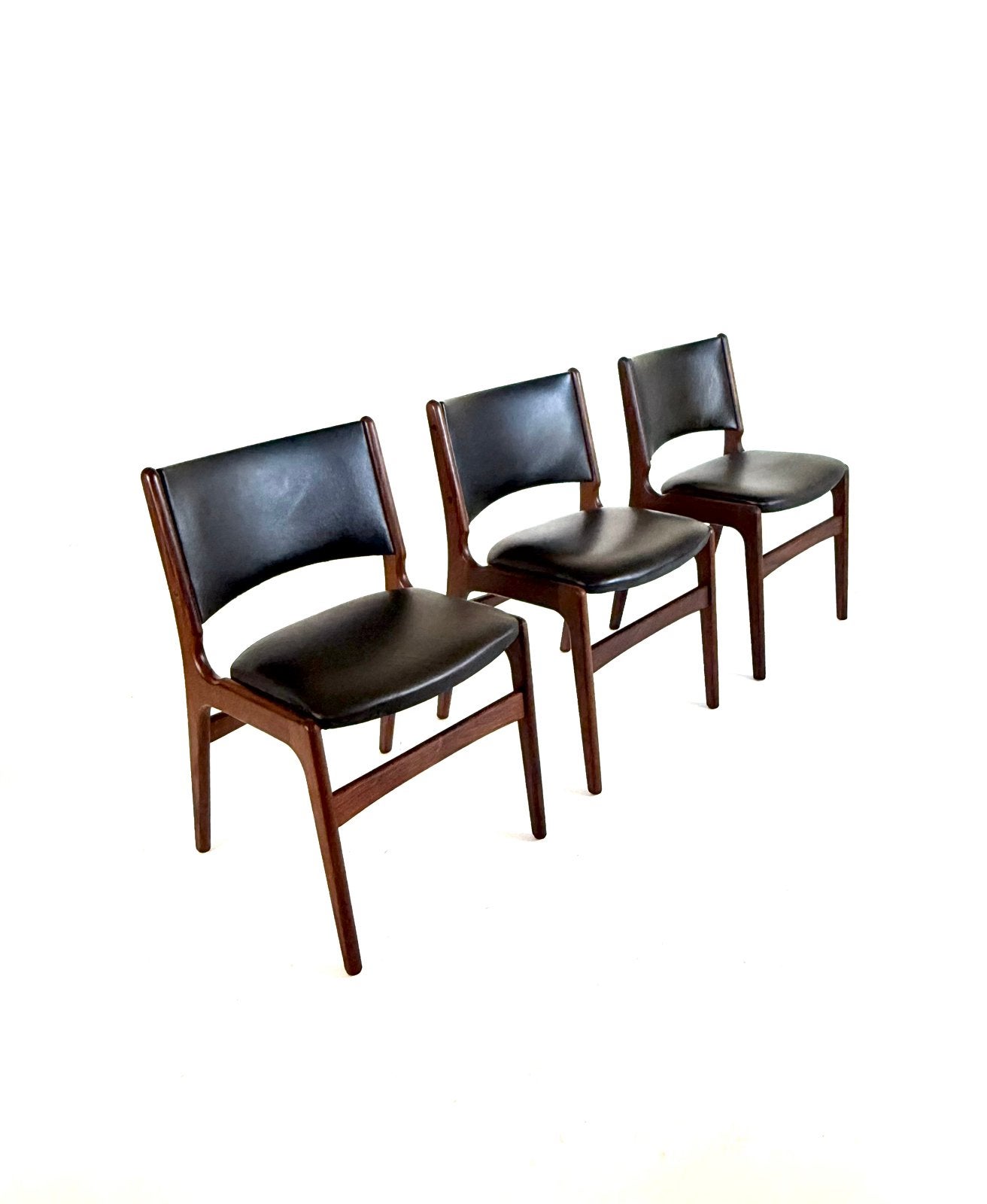 3x vintage eetkamerstoel model 89, Erik Buch ‘60