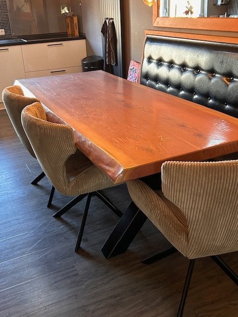 Douglas houten eettafel te koop (ZGOH), Ophalen, Gebruikt, 200 cm of meer, 50 tot 100 cm