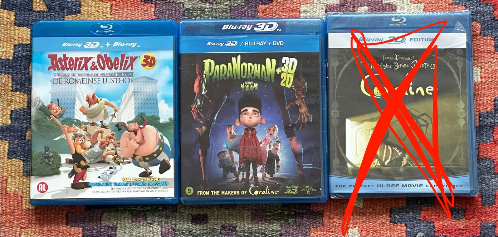 Blu-Ray 3D films: Asterix & Obelix, ParaNorman, Coraline, Nederlands, Vanaf 6 jaar, Filmcollectie, Ophalen of Verzenden