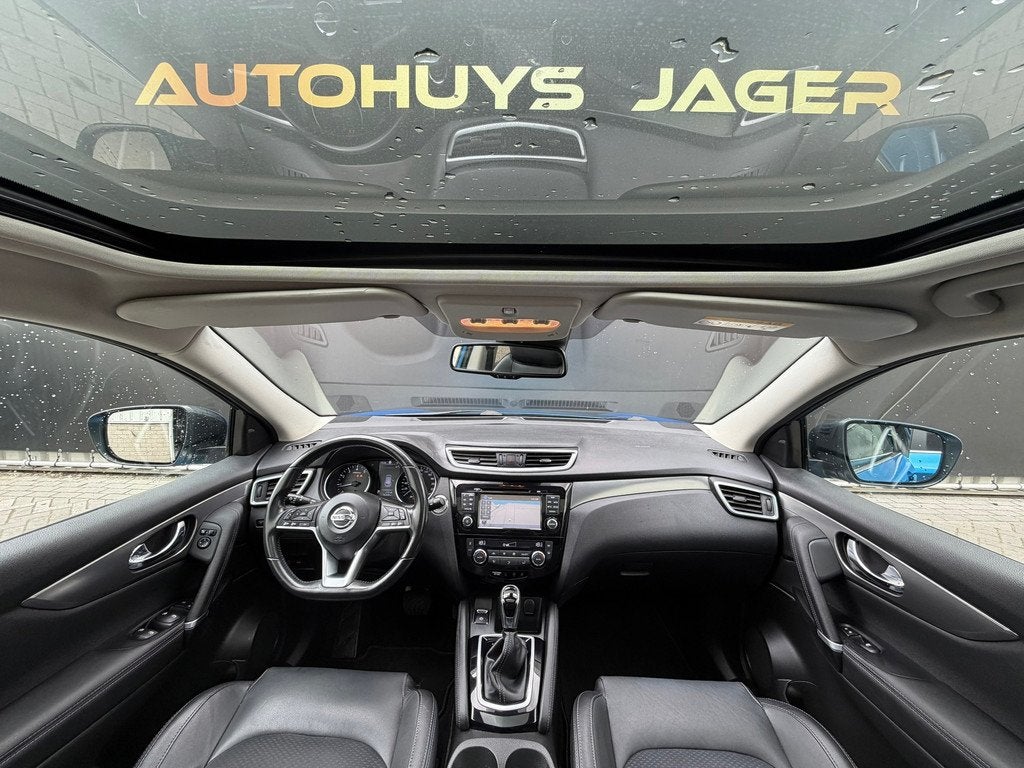 Nissan Qashqai 1.2 Tekna Pano Automaat 360 Navi Stoel.v Trek, Auto's, Nissan, Gebruikt, 4 cilinders, Blauw, Origineel Nederlands