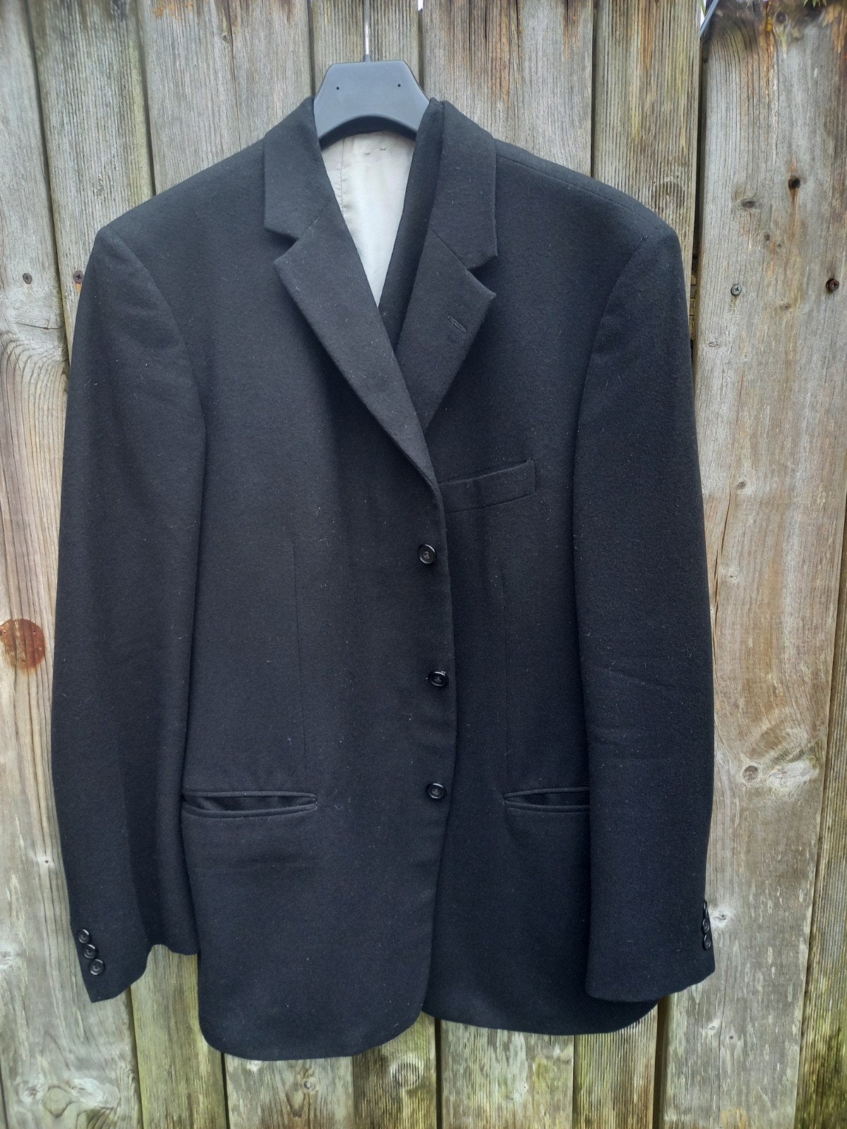 Vintage zwart heren colbert en gilet, maat L, Kleding | Heren, Maat 52/54 (L), Onbekend, Zwart, Ophalen of Verzenden