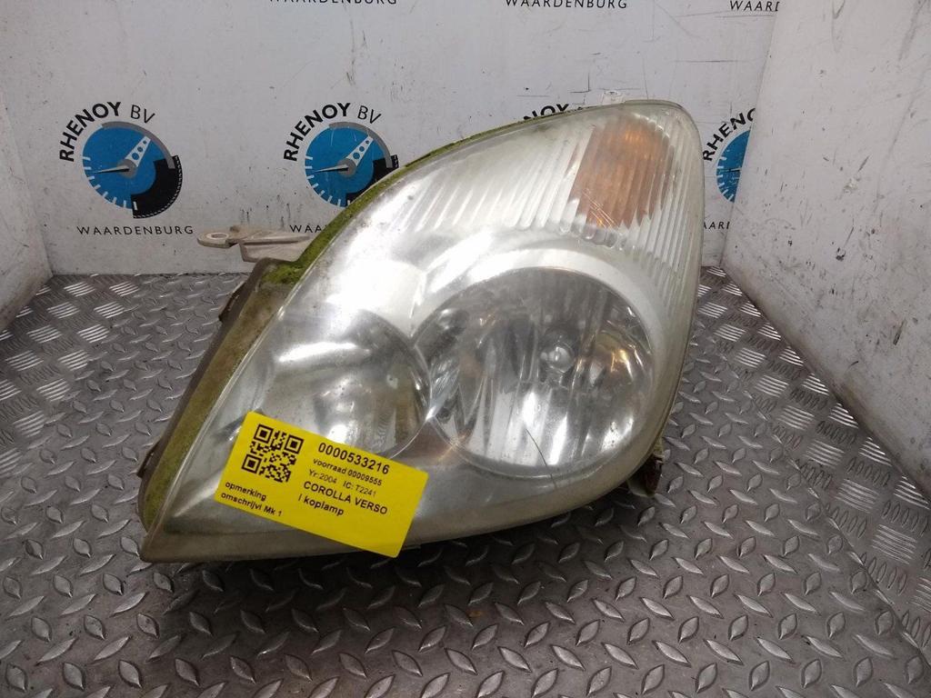 TOYOTA COROLLA VERSO KOPLAMP L 2004, Ophalen of Verzenden, Gebruikt, Stiba lid