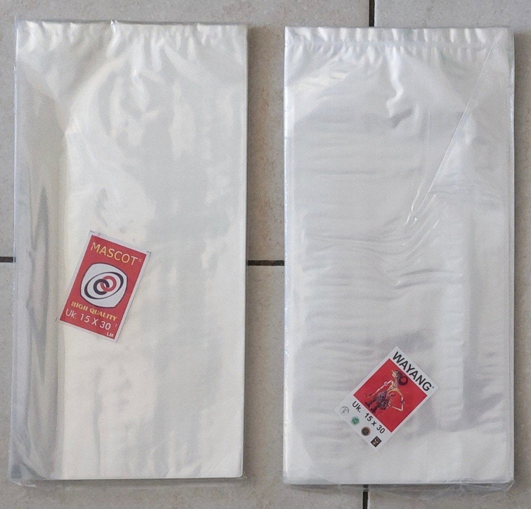 Plastic zakken 2 pakjes Afm: 15x30cm voor €10, Huis en Inrichting, Ophalen of Verzenden, Nieuw