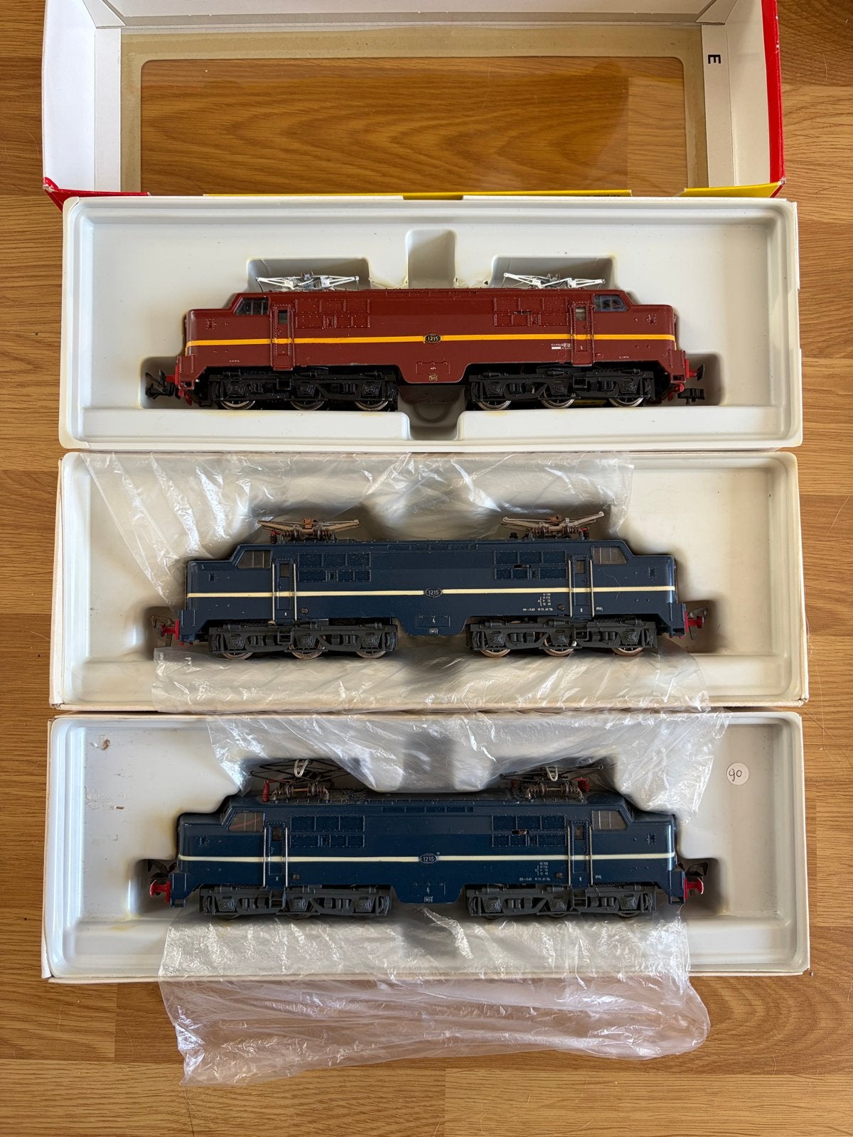 Fleischmann H0 NS 1200 locomotieven (Bruin & Blauw) - 3 stuk, Fleischmann, Ophalen of Verzenden, Zo goed als nieuw, Analoog