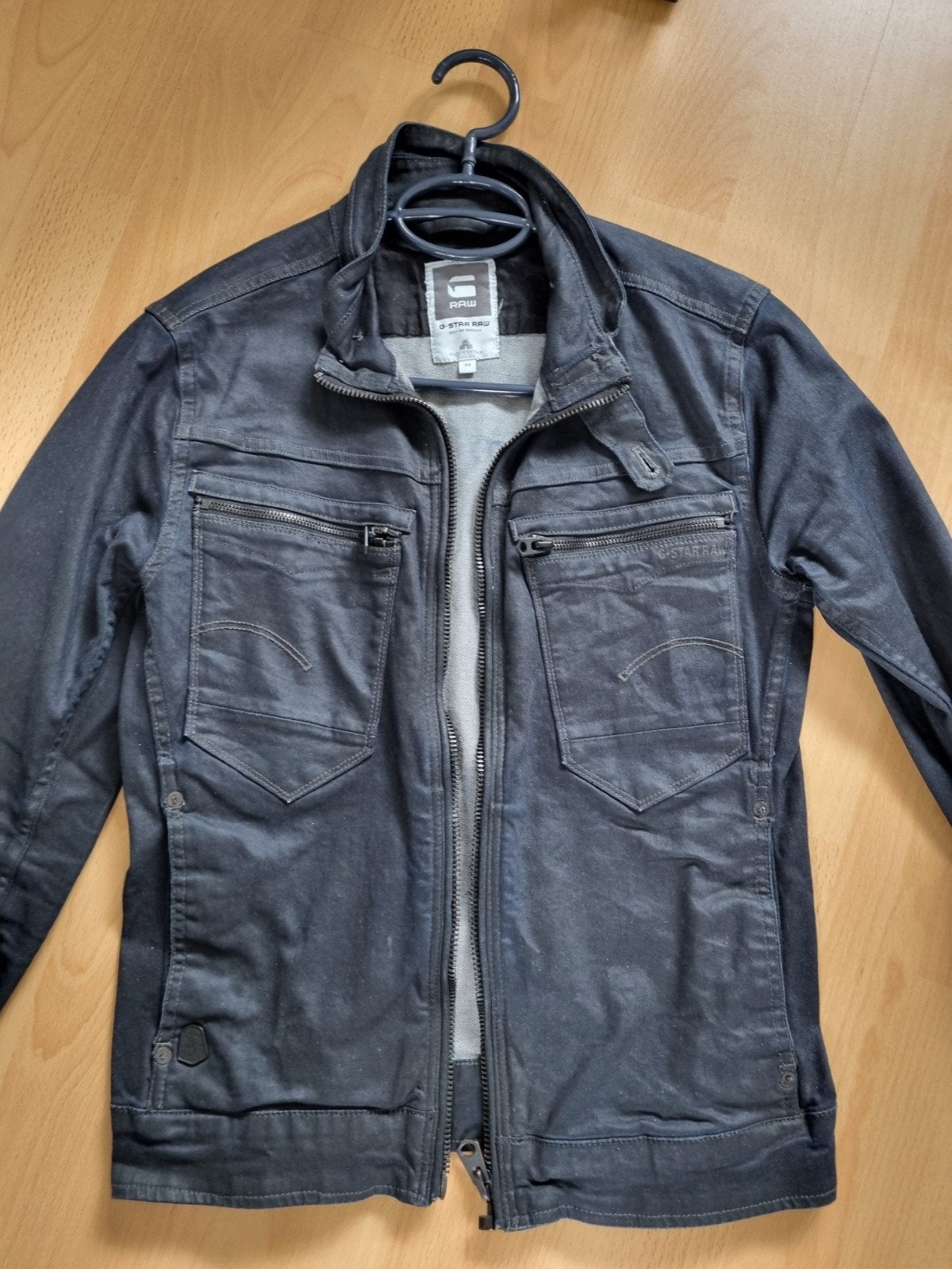 ZGAN G-Star raw wax spijkerjack met rits maat M, G-Star Raw, Ophalen of Verzenden, Zo goed als nieuw, Maat 48/50 (M)