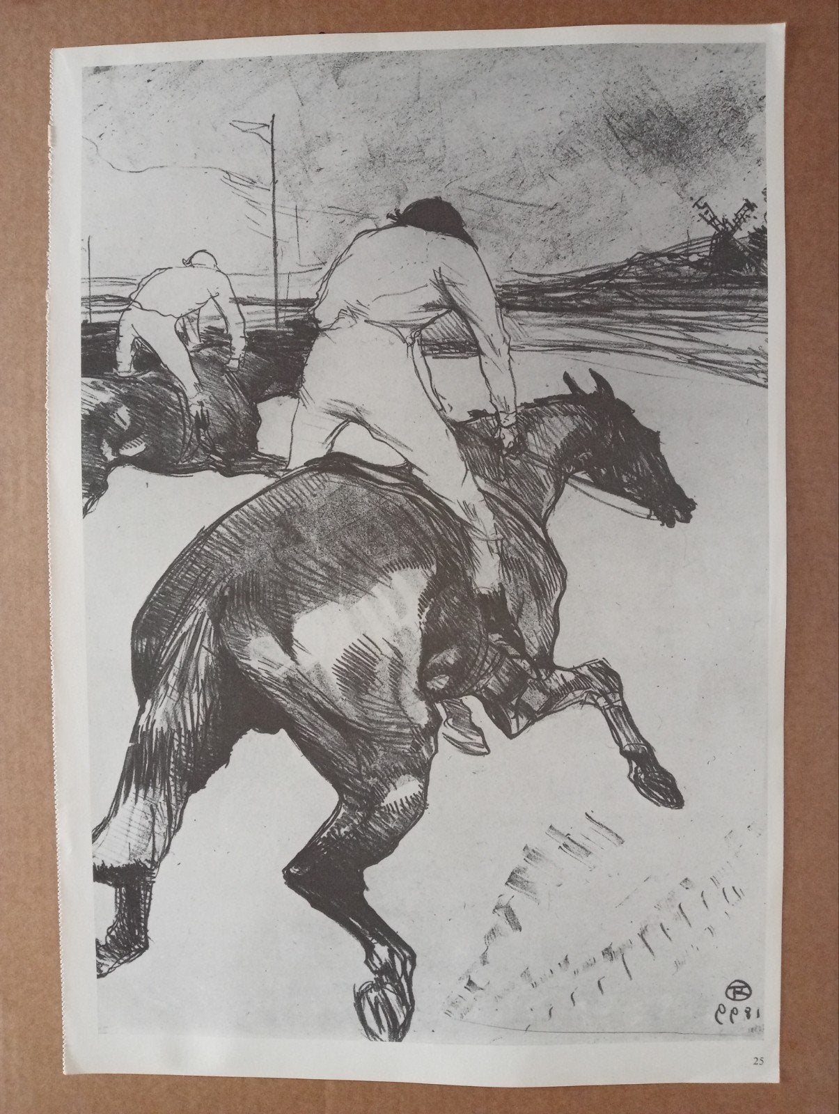 Henri Toulouse-Lautrec print Ruiter te paard, Antiek en Kunst, Ophalen of Verzenden