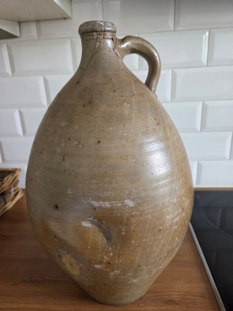 Antieke aardewerken kruik met handvat, Antiek en Kunst, Ophalen