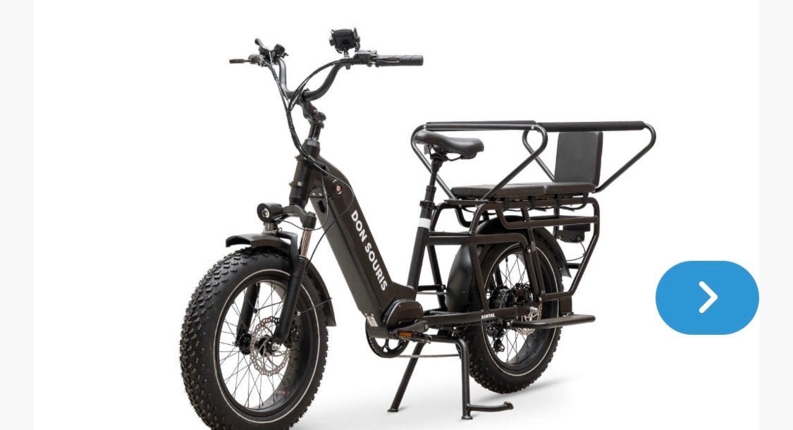 Don Souris DONTail E-bike - Fatbike met kinderzitje, Fietsen en Brommers, Gebruikt, Minder dan 47 cm, 50 km per accu of meer, Ophalen