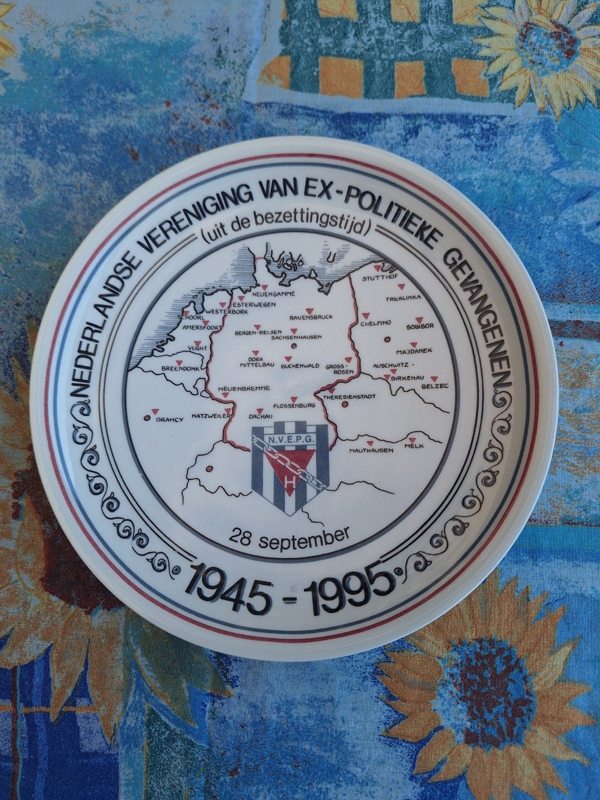 Herdenkingsbord Ex-Politieke Gevangenen 1945-1995, Antiek en Kunst, Ophalen of Verzenden