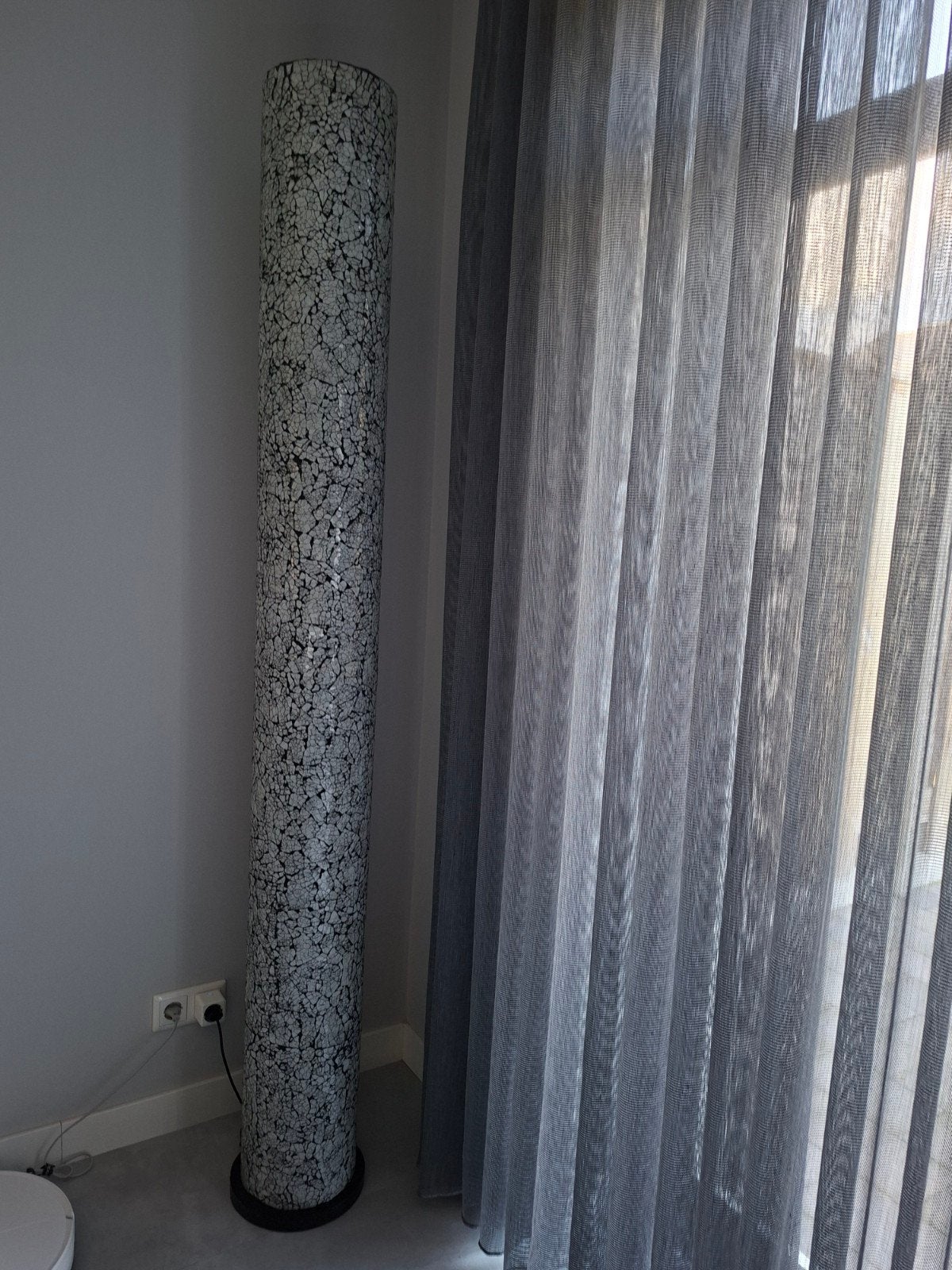 Vloerlamp met mozaïek, sfeervolle verlichting, Ophalen, Zo goed als nieuw, Glas, 150 tot 200 cm