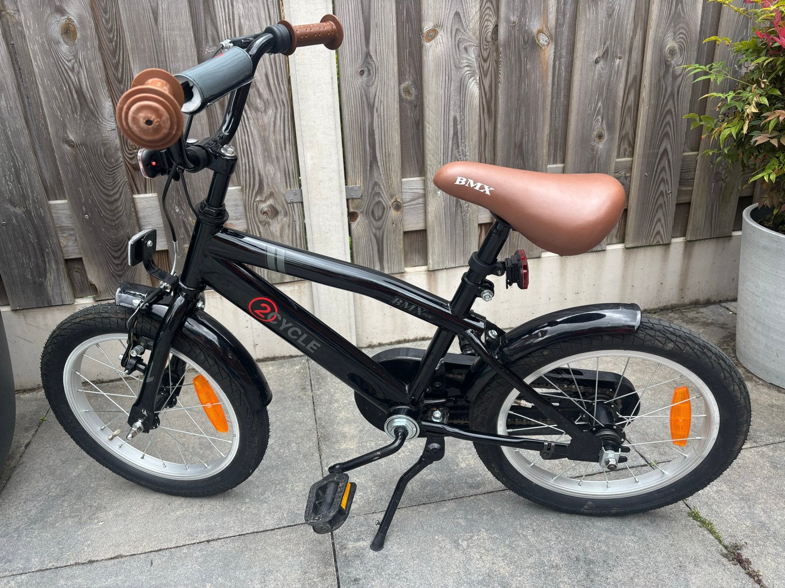Kinderfiets 16 inch, Ophalen, Staal, Velgrem, V-brakes